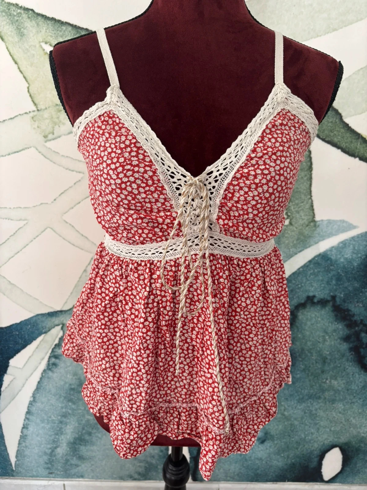 Débardeur top femme fleurs